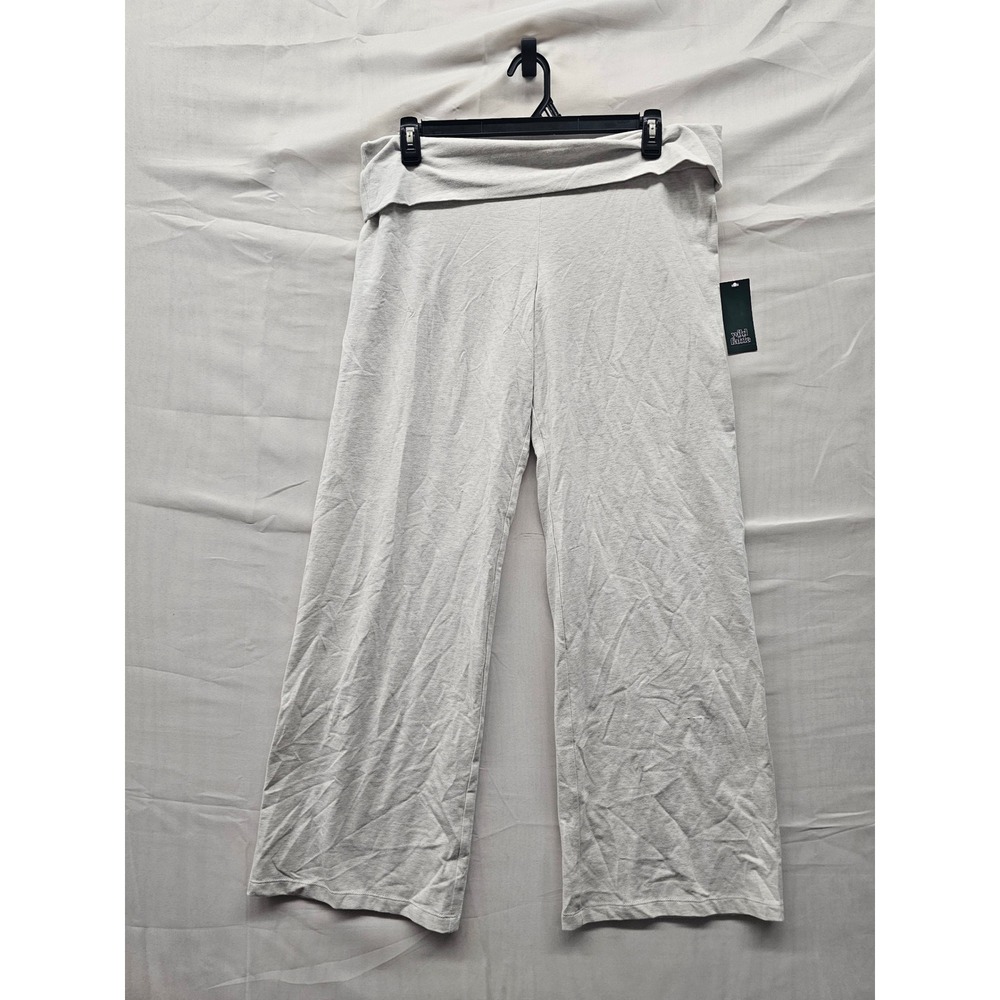 Wild Fable Womens Fold Over Wide Leg Lounge Pants Gray Cotton Blend Size XL
